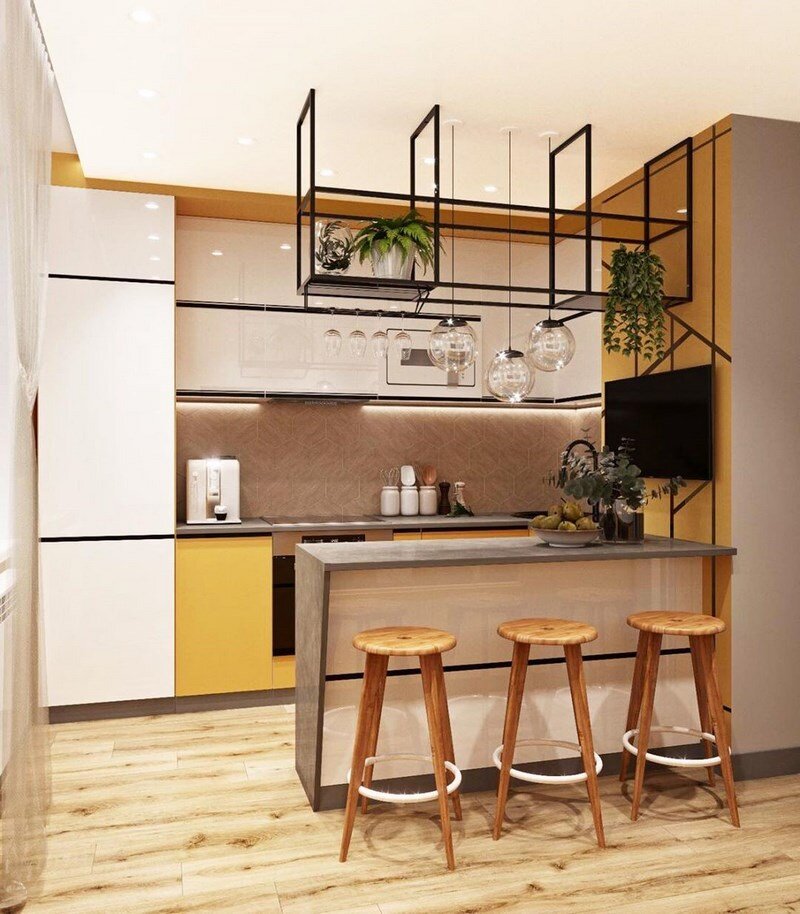 Барная стойка в квартире-студии – стильно и функционально