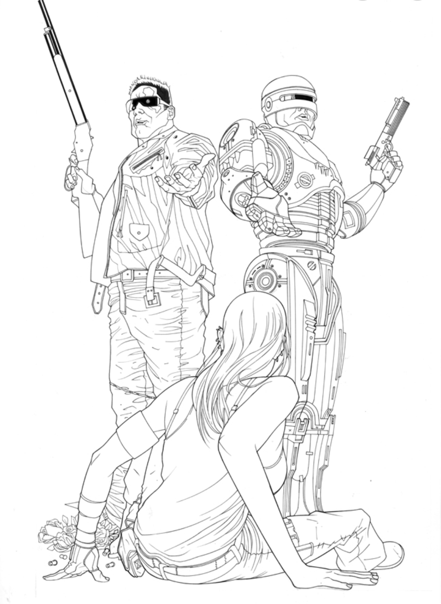 

﻿

Из толпы прохожих выделялся мужчина высокого роста и крепкого телосложения со стальным цветом лица. В одной руке он держал карту, в другой толстую кубинскую сигару. По добротной одежде и лёгкой походке было видно, что он иностранец, и скорее всего американец. Мужчина приставал к людям с вопросами, окуривая их дымом заокеанских сигар, корректировал свой маршрут и уверенно двигался в заданном направлении. «I am back!”- бубнил он себе под нос. Постукивая стальной подошвой об асфальт он приближался к заданной цели... «Пивной#1» - проговорил терминатор Д-1000 с сильным акцентом, поправил очки, и зашёл внутрь... Бармен за стойкой, протирая стаканы,  дирижировал ими и насвистывал полонез Огинского, пританцовывая в такт музыки...
«Вам что-нибудь предложить?» вежливо спросил он у вошедшего верзилы. «Да!- ответил терминатор- Мне нужны твои ботинки, куртка и мотоцикл».
«Угу»- ответил бармен. Достав пистолет, он направил его на  терминатора и стал методично нажимать на курок. Вылетающие пули сплющивались о металлический корпус улыбающегося киборга до плоского состояния, отчеканивались,  и в виде центов падали в глиняный стаканчик с надписью «на чай».
 «Ну что ж, проходите- принял решение бармен- Вы нам подходите!». Счастливый терминатор отправился за столик, скрепя подшипниками...
Маленькая площадь бара и постоянные жалобы соседей на шум постояльцев заставляли владельцев подобных заведений ужесточить фейс-контроль для посетителей. И нужно было быть по меньшей мере киборгом, чтобы попасть внутрь.. Исключением была «Коммандос Завсегдатых», которым не требовались пропуск или контрамарка.
Это герои, проверенные временем, каждый достойный отдельного внимания и повествования. Были в этой команде и девушки, одну из них звали Пятый Элемент (в девичестве Юлия Гобой). Пятый элемент появлялась не часто, но всегда вовремя. Если какой- нибудь Терминатор начинал хулиганить, она доставала свой гобой и извлекаемыми звуками успокаивала злодея или убивала его на повал. Киборгов заметно прибавлялось в последнее время и возможно Пятому Элементу вскоре предстоит выполнить свою миссию: спасти мир! Налив себе жидкости для промывки всех пяти элементов, она присела в углу бара, приглядываясь к терминатору. «Что он здесь делает? В чем его миссия? И почему именно Д-1000? Ведь эта устаревшая модель давно снята с производства...»- крутилось у неё в голове. Тем временем над Пивным # 1 завис вертолёт: по верёвочной лестнице спускались  Халк в кепке и его адвокат с надписью «Сталлоне» на майке. Они были из Коммандос Завсегдатых и, при необходимости, сами решали проблемы с киборгами, не прибегая к помощи Пятого Элемента.  
 Спортсмен Егор всегда нутром чувствовал присутствие киборгов. Он не спеша и вразвалочку, подходил к Пивному# 1, наотмашь размахивая клюшкой.
Киборг всеми своими микросхемами ощущал перевес сил не в его сторону. Он поправил вспотевшие очки, запрыгнул на стол и, с криками: «терминаторы всех стран объединяйтесь», выскользнул в окно! На сегодня опасность миновала, но у всех друзей было ощущение, что встреча с терминатором была не последней...
Миссия  киборгов была не понятна, но многие догадывались, что это как-то связано с Крафтом. Возможно заокеанским товарищам было обидно, что мы далеко обогнали их в крафтовом пивоварении и они посылали терминаторов, чтобы навредить нам всеми возможными способами...
 В Коммандос Завсегдатых было специально подобрано много игроков с именами Серёжа и Саша. Тренер, готовясь ко встрече с киборгами, рассаживал их в пивном зале по именам: иногда в ряд, иногда через одного, и каждый день менял комбинации. Если день проходил спокойно, он всё равно оставлял кого-то дежурить на ступеньках магазина, после закрытия. Без Саш и Сереж Коммандос была бы не полноценной.
Был у Пятого Элемента друг, Артем, Московский богатырь. Пятый Элемент слабела без поддержки друзей, она была натурой утончённой и настройки её элементов нуждались в дружеской подпитки. Но богатырь Артём появлялся не часто, неся службу на дальних берегах. Киборги вели охоту за ним, чтобы окончательно ослабить Пятый Элемент. Но Московский богатырь проявлял сноровку и благодаря хитрости и смекалки всегда выходил победителем из всех передряг. Сегодня он обошёл все ловушки и зашёл в Пивной # 1 под псевдонимом Егор. Пятый Элемент сразу приободрилась при виде закадычного друга. Они сидели и ворковали в углу бара, обсуждая последнюю сессию ассамблеи ООН, не замечая при этом, что к магазину стягиваются тёмные силы... Пивной # 1 был окружён киборгами: тяжелые терминаторы стояли под окнами, более легкие модели  пробрались внутрь и похабно смеялись используя акустическое оружие, убивая в окружающих годами сформированную культуру пития. Губительность работы терминаторов была очевидна. И, к несчастью, Пятый Элемент, спеша на встречу, забыла взять свой гобой. Бармен, почувствовав в воздухе запах неизбежности, и поставив пластинку Селин Дион с песней из кинофильма «Титаник», он грустно присел за кассой, ожидая развязки событий.
 Достав своё грозное оружие один из  терминаторов поливал всё вокруг тормозной жидкостью, окончательно добив этим Пятый Элемент и Московского богатыря Артёма. Они лежали в бессознательном состоянии, а склонившиеся над ними терминатор, поправляя очки, готовился расщепить их на атомы! Киборги были близки к победе. Если бы не вовремя подоспевший Саша... Он отличался от других Саш тем, что носил огромную папаху, которой прикрывал свою светлую и лихую головушку. Периодически заходя в Пивной # 1, он проверял обстановку. «Как у вас дела? Всё ли нормально?»- всегда спрашивал он. Сегодня эти вопросы задавать было некому...
Постучав по голове терминатора, как стучат в закрытую дверь, Саша вежливо спросил сразу на всех языках: «Еxcusez-moi,  señor, who is здесь происходит?». Он мог позволить себе некоторые вольности в общении с киборгами, потому что вызвал подмогу и она уже была близка. «Мы заходим, Саша»- говорил Халк в кепке по громкой связи телефона. Вместе с Адвокатом в майке с надписью Сталлоне они вели под руки Сашу- антикиборга, который подготовил небольшой сюрприз для незваных гостей. Работая в Сбер-структуре, он имел доступ к последним военным разработкам отечественного производства. Прикрыв за собой входную дверь, чтобы киборги не разбежались, ребята просто сказали: «Можно, Саша». И тот дыхнул на них заранее выпитым раствором! Молекулы быстро проникали в механизмы терминаторов: кого-то заклинило, кто-то завертелся волчком, у кого-то из всех щелей вытекала тормозная жидкость... Халку оставалось только выкидывать этот металический хлам на улицу, где их ждал обычный для нас, но смертельный для киборгов кислотный дождь. Умирая, киборги включали аварийный режим и отползали от бара куда могли, в надежде на спасение... Пятый Элемент и московский богатырь Артём были отправлены в холодильную барокамеру, где они потихоньку начали приходить в себя...
Необходимо было обсудить случившееся и Адвокат, срочно вызвал Коммандос Завсегдатых на совещание. Варя охала и причитала. Илья готов был прыгнуть на свой мотоцикл и пуститься в погоню, чтобы добить тех кто выжил и не заржавел. Антон поддерживал Илью и уже надевал специальные боксерские перчатки с магнитами внутри, но Марина останавливала его от необдуманного шага.  И только Серёжа по прозвищу СТС, благоразумно успокаивал всех. «Ребята, не надо никуда спешить! Они всё равно ещё вернуться сюда! Вот тогда мы их и встретим во всеоружии! Пятый Элемент с нами, она поможет...»- уверенно и хладнокровно говорил он. Опытный и дальновидный Евгений Николаевич, слушая молодёжь,  уже расклеил по всему заведению бердекели (распознаватели терминаторов), которые будут сигнализировать о приближении киборгов.
Коммандос Завсегдатых разошлись только далеко за полночь, выставив охрану на ступеньках. В ночном воздухе чувствовался привкус железа, киборги затевали что-то недоброе...
Никита возвращался из дальней командировки и не был в курсе последних событий. Его автомобиль ехал на автопилоте, уверенно держа дорогу. Проезжая мимо Пивного # 1, машина заглохла и перестала двигаться. В свете фар,  сквозь утренний туман,  мерцала покосившаяся вывеска магазина. Вся окрестность вокруг переливалась от электрических разрядов, вызывая перебои с электричеством и работающей техникой. Пучки молний преобразовывались в шар из которого, после небольшого взрыва, появлялся терминатор. Переброшенные то ли временем, то ли расстояниям киборги выстраивались в шеренги. Готовилось что-то страшное и неотвратимое. Никита вжимался в сидение, не понимая что происходит. Будить кого-то из своих подчиненных было бесполезно, ведь у всех его богатырей богатырский сон, и раньше 8-9 утра ни до кого не дозвониться, поэтому надо было действовать решительно и самостоятельно. Будучи внимательным человеком и уверенным пользователем ПК, он обратил внимание, что после трансформации терминаторы подвисают на какое-то время, в ожидании статусной команды. Воспользовавшись своим неожиданным наблюдением, Никита, вооружившись отверткой, подбегал к новоиспеченному терминатору и перестраивал его в статус телохранителя. Завязалась настоящая битва между ранее переместившимися терминаторами и теми кого Никита успел перенастроить. Отойдя в сторонку, ему оставалось только, покуривая, наблюдать за «звездными войнами» почти под окнами своего дома. Лазерное шоу сменялось фейерверками, и всё это происходило под толстым слоем тумана и пыли, чтобы не привлечь к себе ненужного внимания. Мощные глушители, отдалённо похожие на литровые и полуторалитровые пластиковые бутылки, не давали услышать спящему городу о происходящих событиях. Лишь на утро синоптики объявят об аномально высокой температуре, не подозревая, что причиной тому послужил нагретый до красна металл от корпусов терминаторов во время войны за сферы влияния в районе Пивного # 1...
По утру дворник чертыхался, подметая улицы. Он пихал, как ему казалось, пустую жестяную банку от пива, неприлично выражаясь при этом. «Это не банка- поправил его Никита- это пустая обойма от огнестрельного оружия!». Сев в машину, которая сразу завелась, он поехал домой, очень надеясь доехать без приключений...

Серёжа со своей бульдожкой совершали утреннюю пробежку трусцой. Он размышлял при этом об экологии, пенсионерах и процветании страны, а собака думала о еде...  За их перемещением следила странная ворона с металическим блеском в глазах. Она тяжело перепрыгивала с ветки на ветку, издавая лязгание и поскрипывание. Неожиданно ветка подломилась. Ворона, расправив крылья, неуклюже спикировала по направлению Серёжи с бульдожкой, и воткнулась клювом в асфальт неподалёку от них. Тут же в место падения вороны прилетела самонаводящаяся ракета, раскурёжив асфальт до неузнаваемости. Неудачная атака терминаторов заставила Серёжу с бульдожкой укрыться в стенах Пивного # 1, где, он знал, установлена противоракетная система. «Терминаторы совсем оборзели!»- заметил бармен, почёсывая бородку... Нашествие терминаторов преобретало серьёзные масштабы и с этим надо было что-то делать... Внеочередное собрание членов Коммандос Завсегдатых проводили при закрытых дверях. На повестке дня была толко одна тема: терминаторы и что с ними делать! «А вот дайте и я выскажусь!- взял слово владелец бара- Пиво дорожает, аренда не уменьшается, зарплата не увёличивается! И где мне прикажете брать клиентов? Где?!» Никто не знал , что на это ответить, все напряжённо молчали и думали, что делать с нашествием киборгов. Тишину нарушил лазутчик терминаторов, скрепя усиками- локаторами! Он в виде маленькой букашки, похожей на  таракана, пробрался в бар, спрятался под висящим вымпелом, и следил за происходящим. Пятый Элемент тут же отреагировала ударом кулака точно в цель! Образовалась дырка в стене, но маленький терминатор, из титанового корпуса, пролез  между
пальцев и с громким смехом скрылся под плинтусом. «Да, терминаторы совсем оборзели!»- заметил бармен, зевнул и почесал бородку...
Информации от таракана- терминатора собралось немного, но идея быть в курсе происходящего видимо понравилась тому кто за этим стоял, потому что бердекили иногда фиксировали появление усатых шпионов- лазутчиков в стенах магазина.
Завидная регулярность собраний Коммандос Завсегдатых уменьшала вероятность встречи с киборгами. Умный процессор, встроенный в кибернетический разум терминаторов просчитывал варианты исхода встреч и понимал, что  Коммандос силён своей сплоченностью! Пятый Элемент готова была в любой момент включить все свои пять элементов, но машины умело избегали прямых контактов с Коммандос.  
Да, киборги совершенствовались! Прячась под личиной вполне приличных андроидов, они проходили фейс-контроль, проникали внутрь заведения и превращались в терминаторов. Бармен, обладал недюжинной силой, и как правило, справлялся самостоятельно, не прибегая к помощи Коммандос. Но ясно было одно: киборги среди нас! И они не собираются сдаваться! Патовая ситуация порождала множество пилотных проектов. «Убить всех!»- кричал Халк. «Лучше засудить...»- поправил его адвокат. «А я считаю, что нам нужно понять киборгов- включилась супруга хозяина заведения, Оксана- Каждое поведение чем-то обусловлено. Поняв истинные мотивы мы, возможно, сможем исправить ситуацию...». «Да просто их никто не любит!- поддержал Оксану Денис- Вот они и злятся...». Одинокий голубь, не чувствовавший холода, сидел  под промозглым осенним дождём на ступеньках бара. Последние слова зацепили его и засели где-то глубоко в микросхемах, циклично прокручивались, вызывая короткое замыкание. Искусственный интеллект развивался и совершенствовался у киборгов, но эмоции были самой сложной программой. Голубь не спешил передавать подслушанную информацию в центр и прокручивал её у себя в титановой голове. Неожиданно он переключил тумблер в статус телохранителя, и стал расхаживать вдоль ступенек, отгоняя разных лазутчиков. Коммандос прирос одним пернатым...
Фестиваль пива и Октоберфест закончились. Российские пивовары заняли весь пьедестал. Загулявшие иностранцы с неохотой покидали московские крафтовые заведения. Супруги Наливайнинен засиделись в Пивном # 1, а их маленький пёс терпеливо ждал в углу бара. Бармен занимался вечерней уборкой, поглядывая на часы. Неожиданно один из Наливайнинен растёкся по полу, чётко повторив рисунок плитки, а второй Наливайнинен, прижавшись к стене, слился с её интерьером. Собака приняла форму стула. Терминаторы из жидкого металла подготовили новую атаку! Бармен, не предав значение появлению лишнего стула, закрыл магазин и, посвистывая, направился домой. Бердекили сигнализировали появление терминаторов  в магазине, передавая сигналы членам Коммандос Завсегдатых, но все богатыри спали богатырским сном, и киборги готовились вдоволь поглумиться... Пятый Элемент не спала этой ночью. Она бродила по ночному городу, размышляя на философские темы. Достав гобой, она сыграла легкую тему, наполняя ночную тишину волшебными звуками. Жидкий метал заплясал под мелодию волшебной флейты. Пятый Элемент была в действии! Созидая все позитивное и уничтожая всё негативное, она разрушала супер терминаторов, которые так и не смогли вернуться в прежнее состояние киборгов, растёкшийся метал потрескался  и разлетелся на мелкие кусочки! Город может спать спокойно, когда на его защите стоит Пятый Элемент!
Развивающиеся волосы переливались и блестели в лунном свете, бесстрашный взгляд с уверенностью смотрел в будущее. Атаки терминаторов ещё будут и Пятый Элемент знала, что главный бой ещё впереди...
