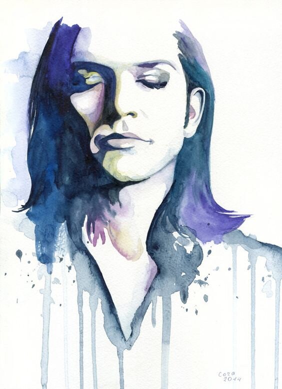 Портрет Брайана Молко (Brian Molko), акварель. Cora-Tiana.deviantart.com