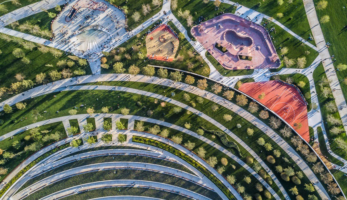 парк Краснодар, вид сверху днем, фото из интернета