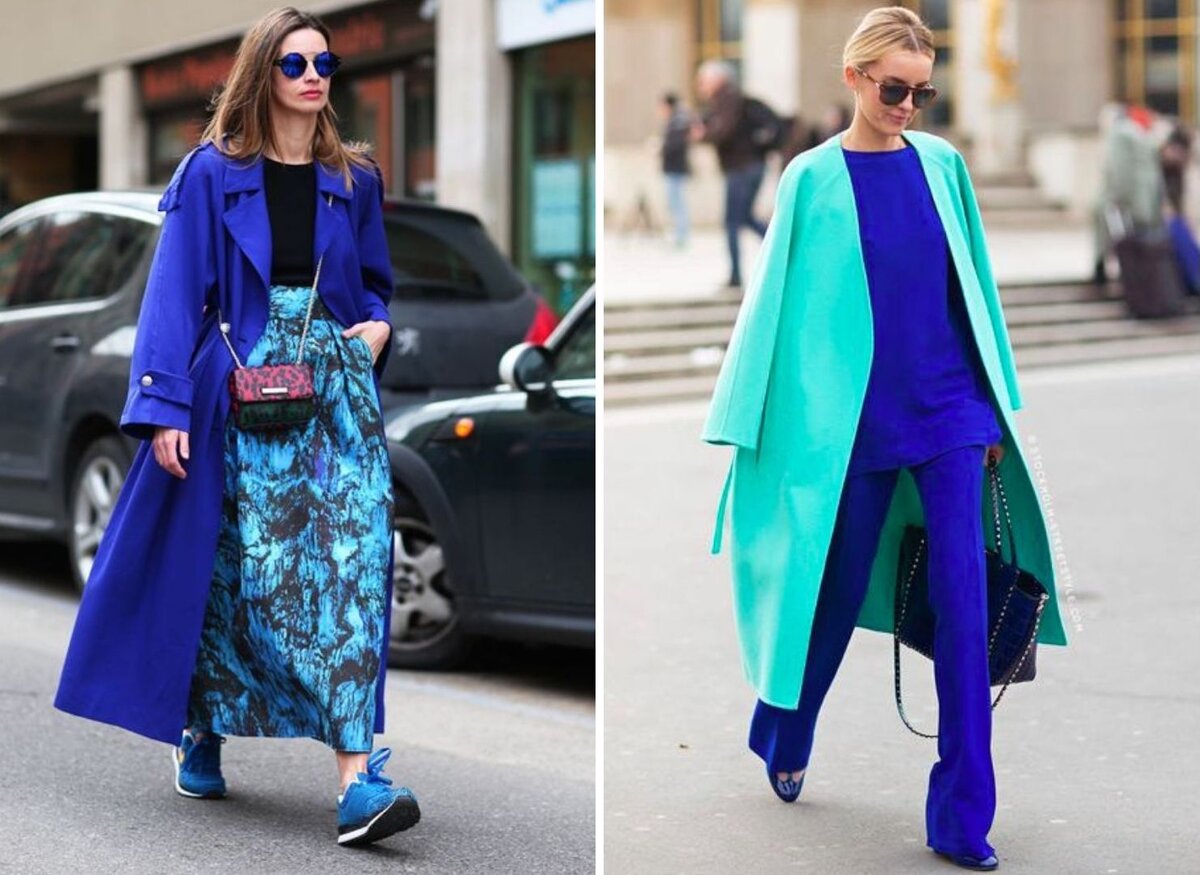 Синий и бирюзовый