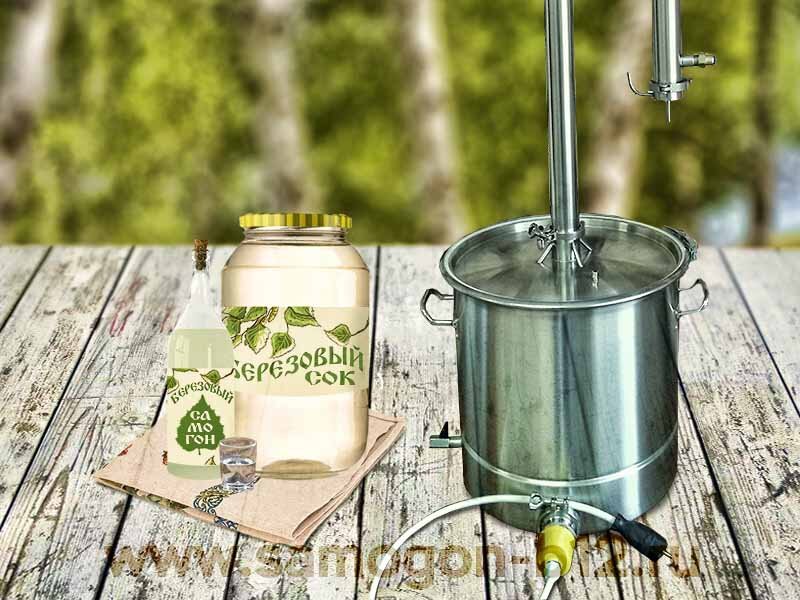 Картинка для статьи "Самый вкусный самогон из берёзового сока" ©