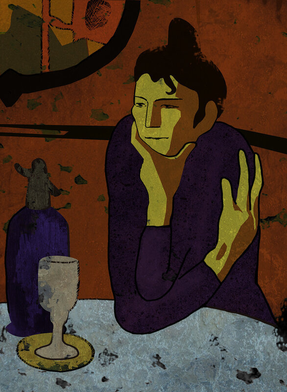 Пабло Пикассо "Любительница абсента" 