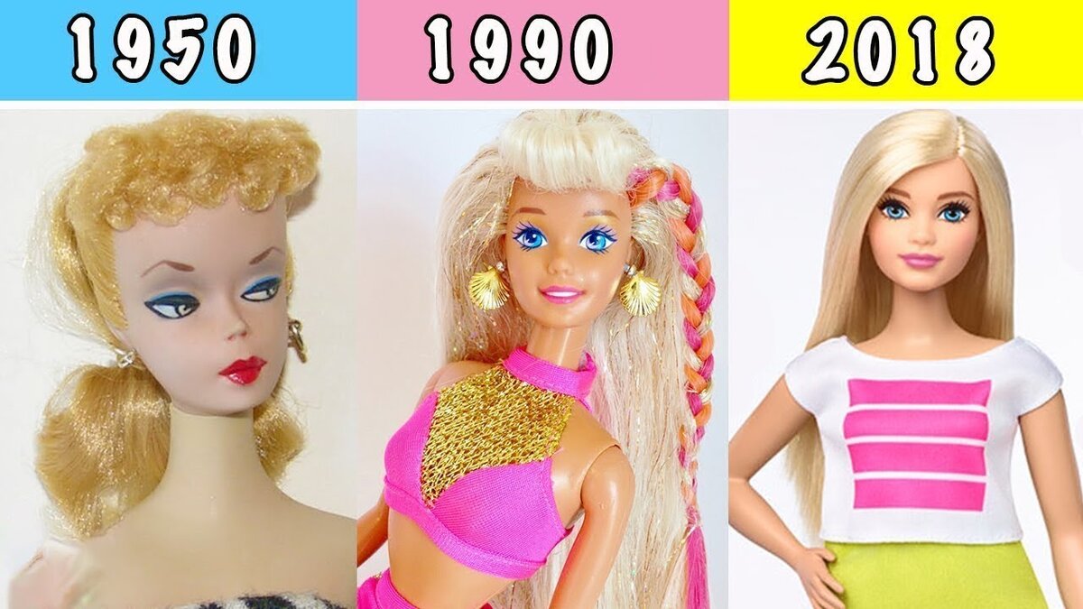 Barbie перевод. Эволюция Барби 1959-2018. Эволюция Барби 1959-2021. Куклы Барби Эволюция. Эволюция кукол Барби с 1959.