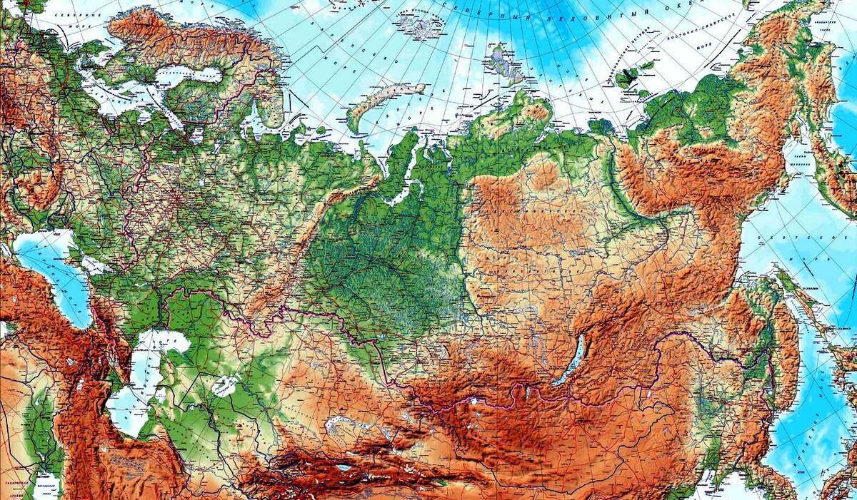 Карта России. Взято из О.И.