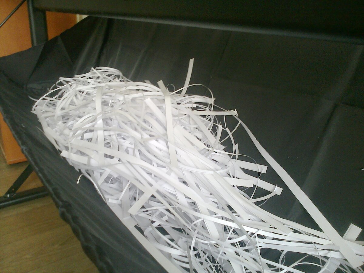 Работа простейшего шредера