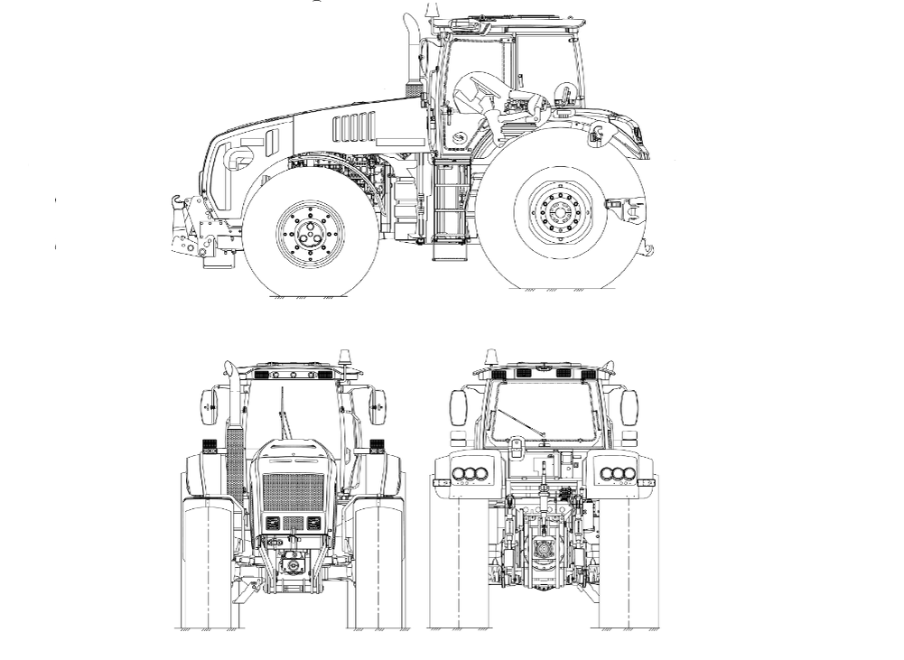 Чертеж трактора