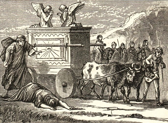 Филистимляне отдают евреям ковчег и еще кое-что неприятное...