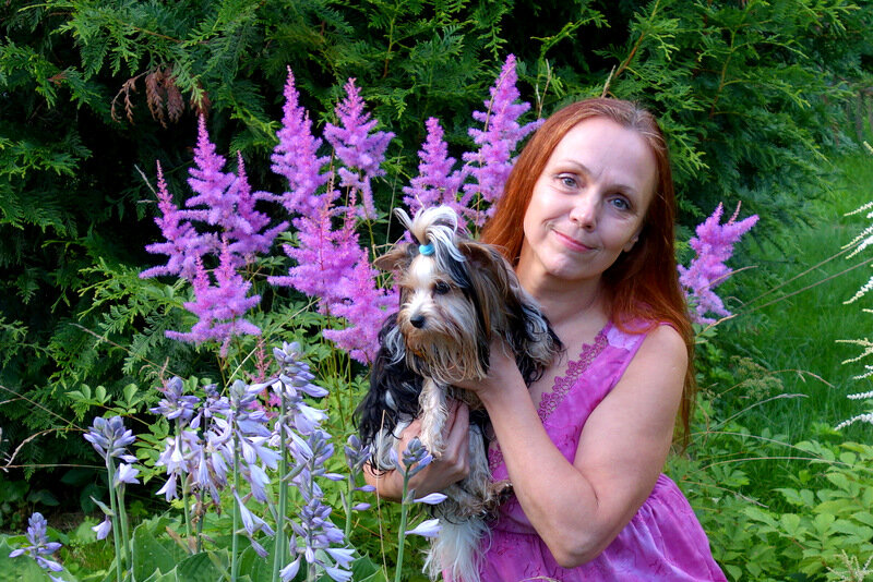 Я с собачкой Соней.