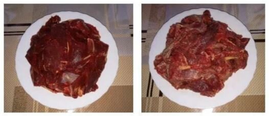 Тонко нарезанная говядина для жаркого и соединенная с кукурузным крахмалом