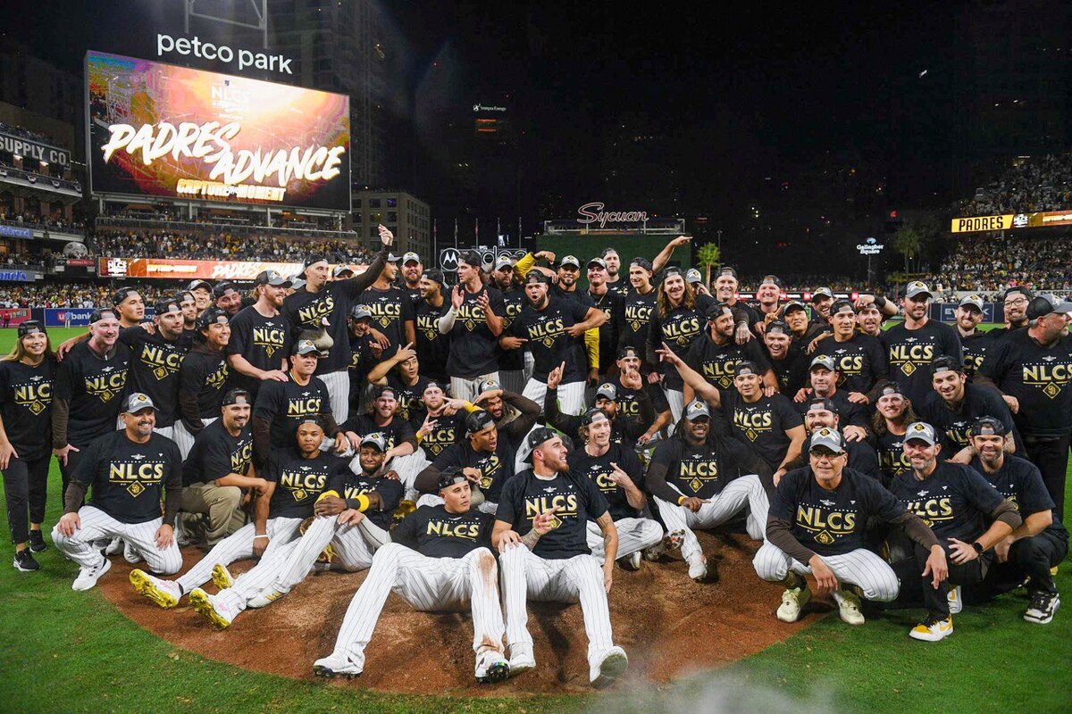 "San Diego Padres" после победы над "Los-Angeles Dodgers"