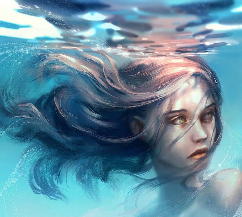 Волосы под водой