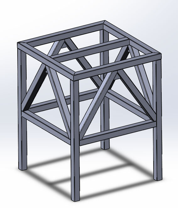 Сборка металлоконструкции в SolidWorks.