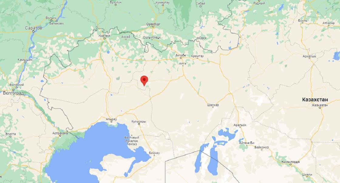    Село Коптогай на карте Казахстана:Google Maps