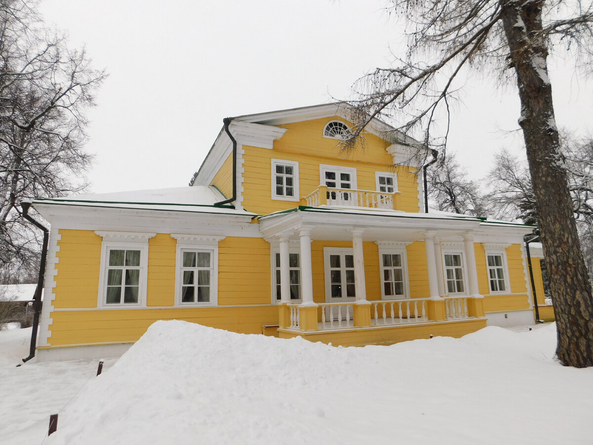 Усадьба Пушкиных в Болдино, занесённая снегом. Фото автора.