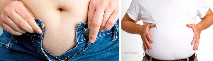 Большой живот после праздников ))