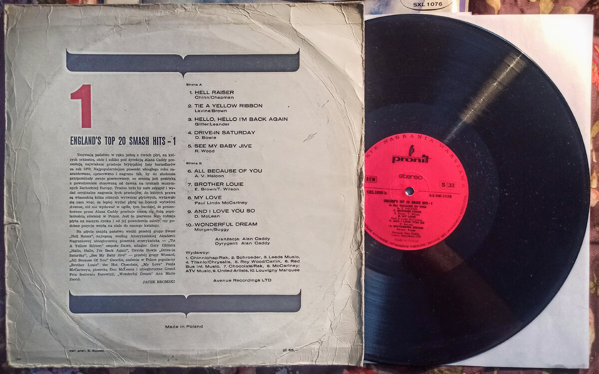 Обратная сторона пластинки N1