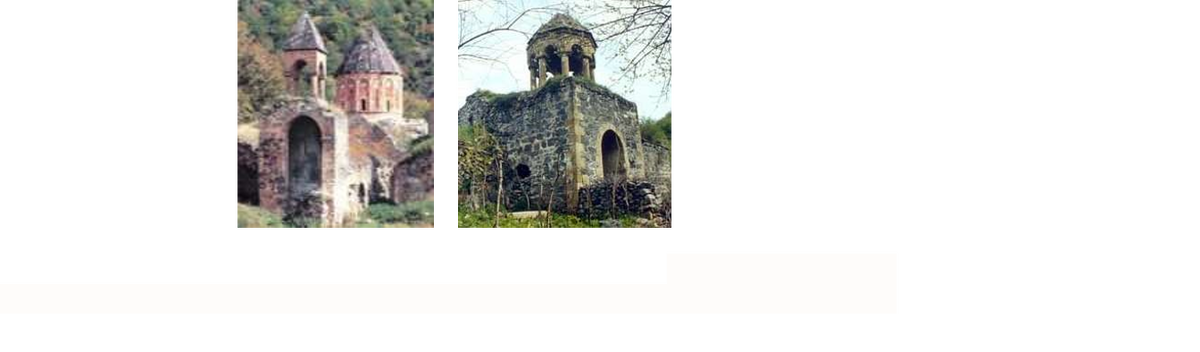 1.Монастырский комплекс Худаванк (Дадиванк); 2. Монастырский комплекс Баян (Дашкесанский р-н)  фресками с изображениями библейский мотивов (Мкртчян 1989, 185).  
