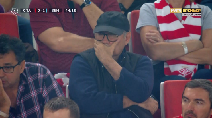 Курбан Бердыев на матче Спартак-Зенит. 