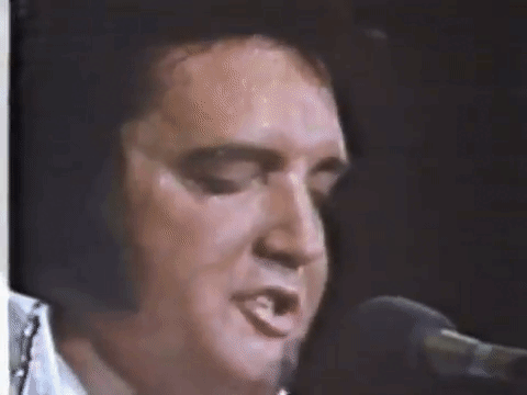 На протяжении всей сцены у стойки регистрации, "Элвис" достаточно узнаваемо двигает головой