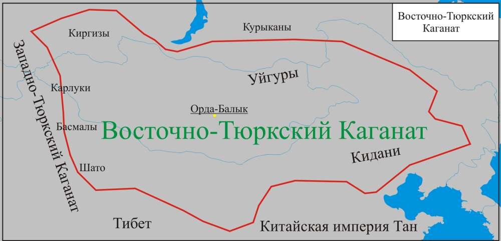 Карта тюргешского каганата