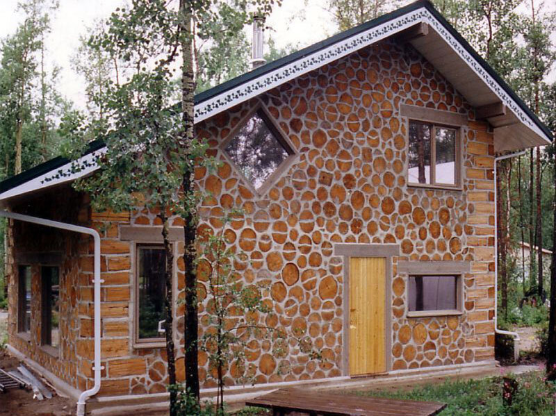 Cordwood или дом из глиночурки: что это и как строят