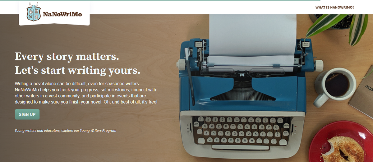 Официальный сайт проекта "NaNoWriMo".