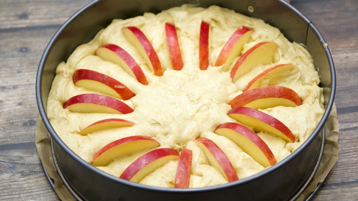 Пирог сяблоками и мёдом