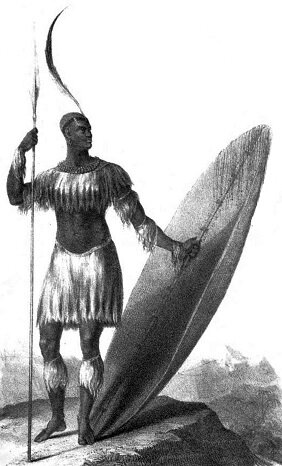 Единственный прижизненный известный рисунок Чаки, сделанный в 1824 году.