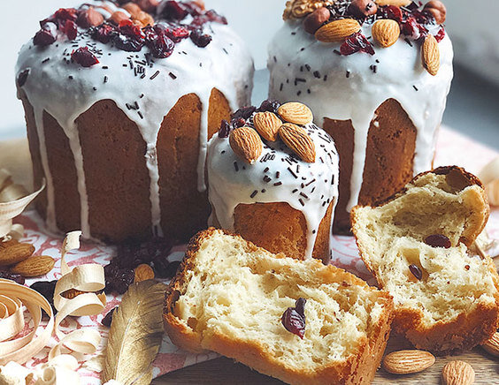 Классический пасхальный кулич на опаре