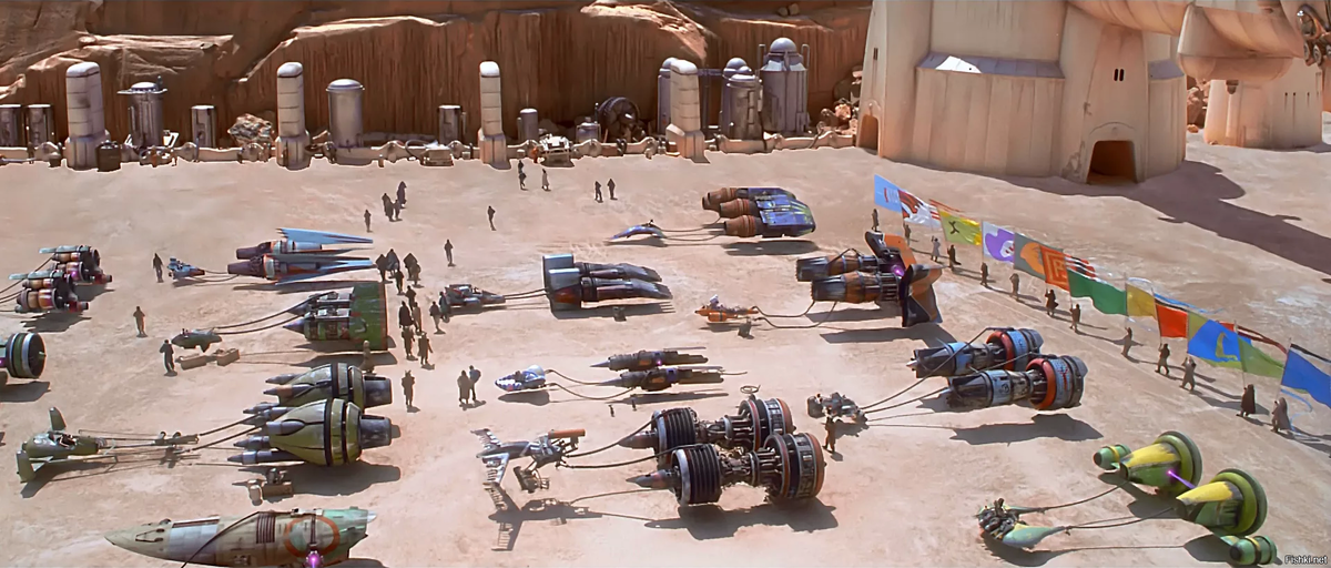 Эта гонка из Звёздных Войн проходила именно на Татуине