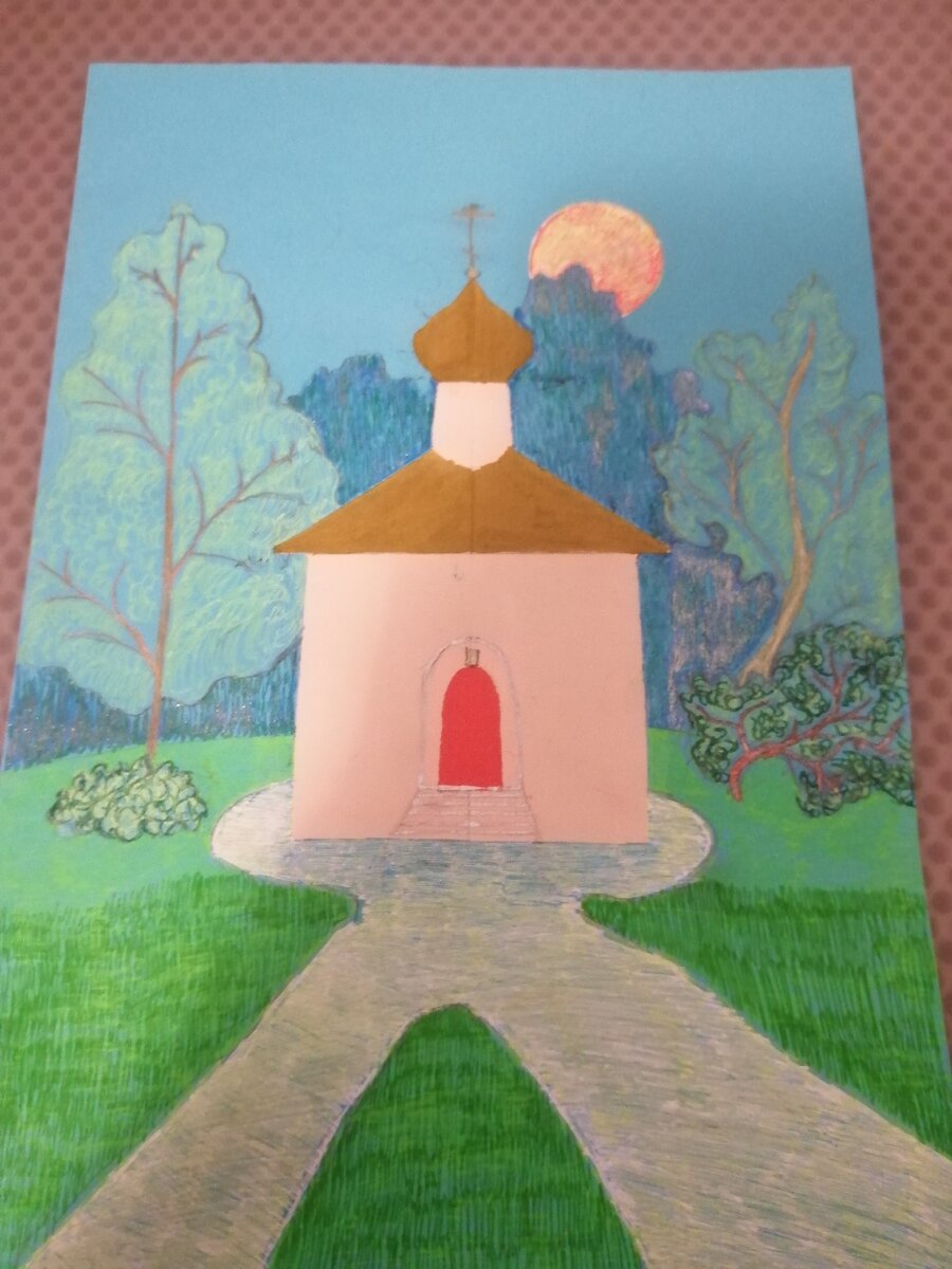 Открытка храм пасха