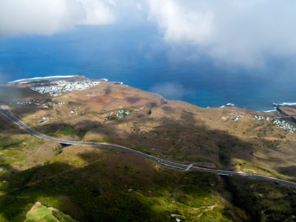 Вид с параплана о.Реюньон