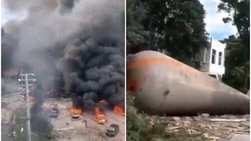 Взрыв бензовоза в Китае