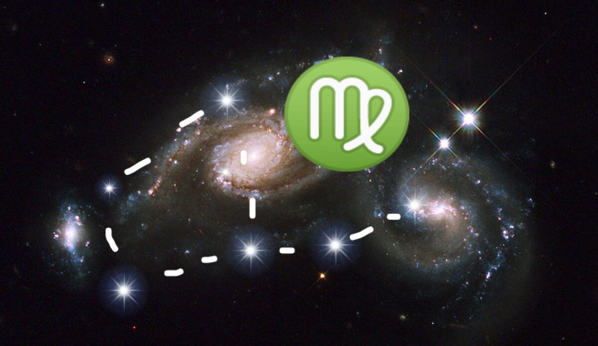 Галактики  NGC 5679, NGC5679A, NGC 5679C  в созвездии Девы. https://ru.m.wikipedia.org/wiki/%D0%A4%D0%B0%D0%B9%D0%BB:NGC_5679_Arp_274HST.jpg- Фото доступно для свободного использования.