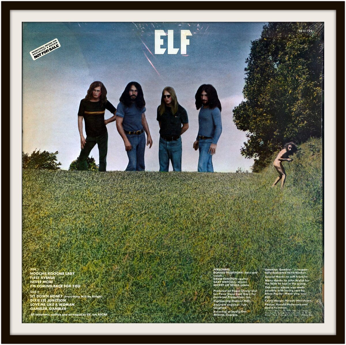 Задник конверта промо-диска не для продаж.