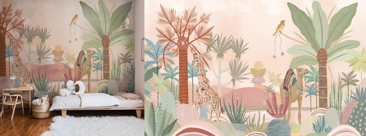 Роспись детской. Африканские мотивы.