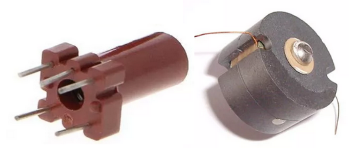 Возможные типы  каркасов и вид катушки  L2