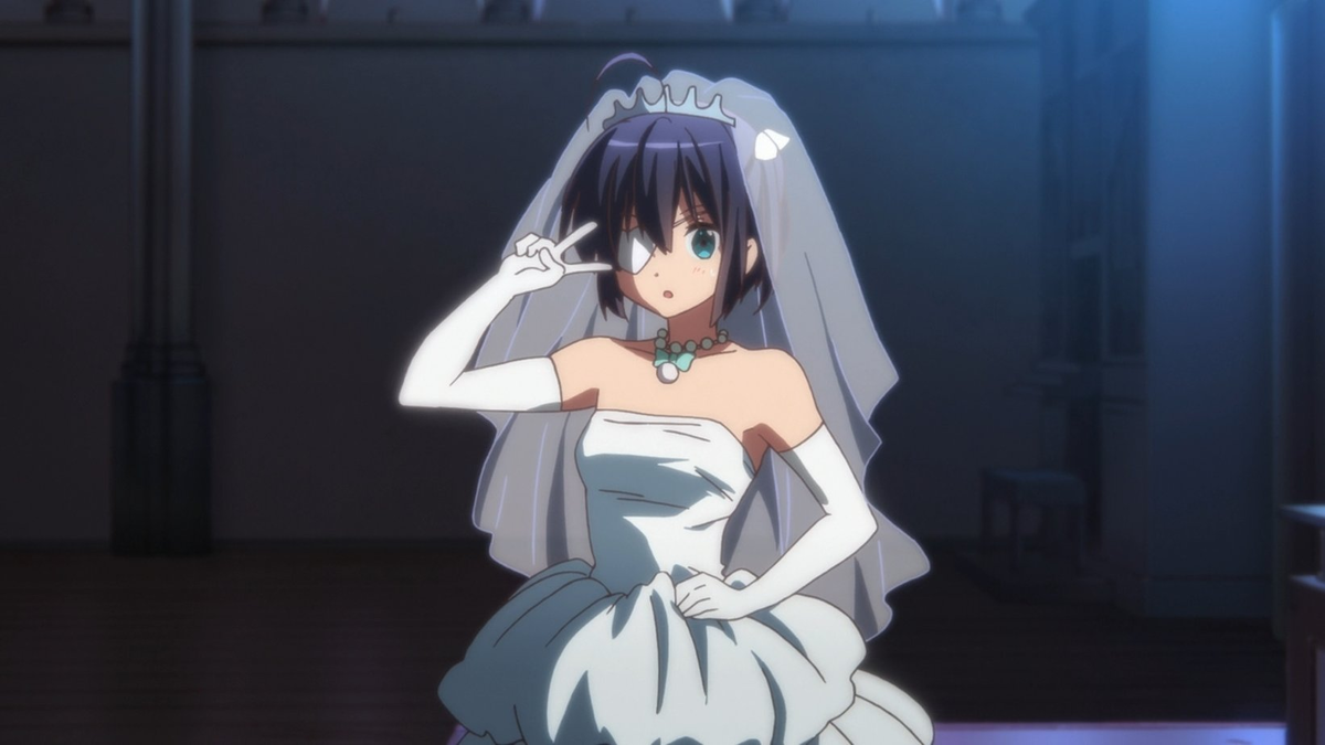 Прекрасная и нелепая Рикка Таканаси в свадебном платье. Даже добавить нечего!