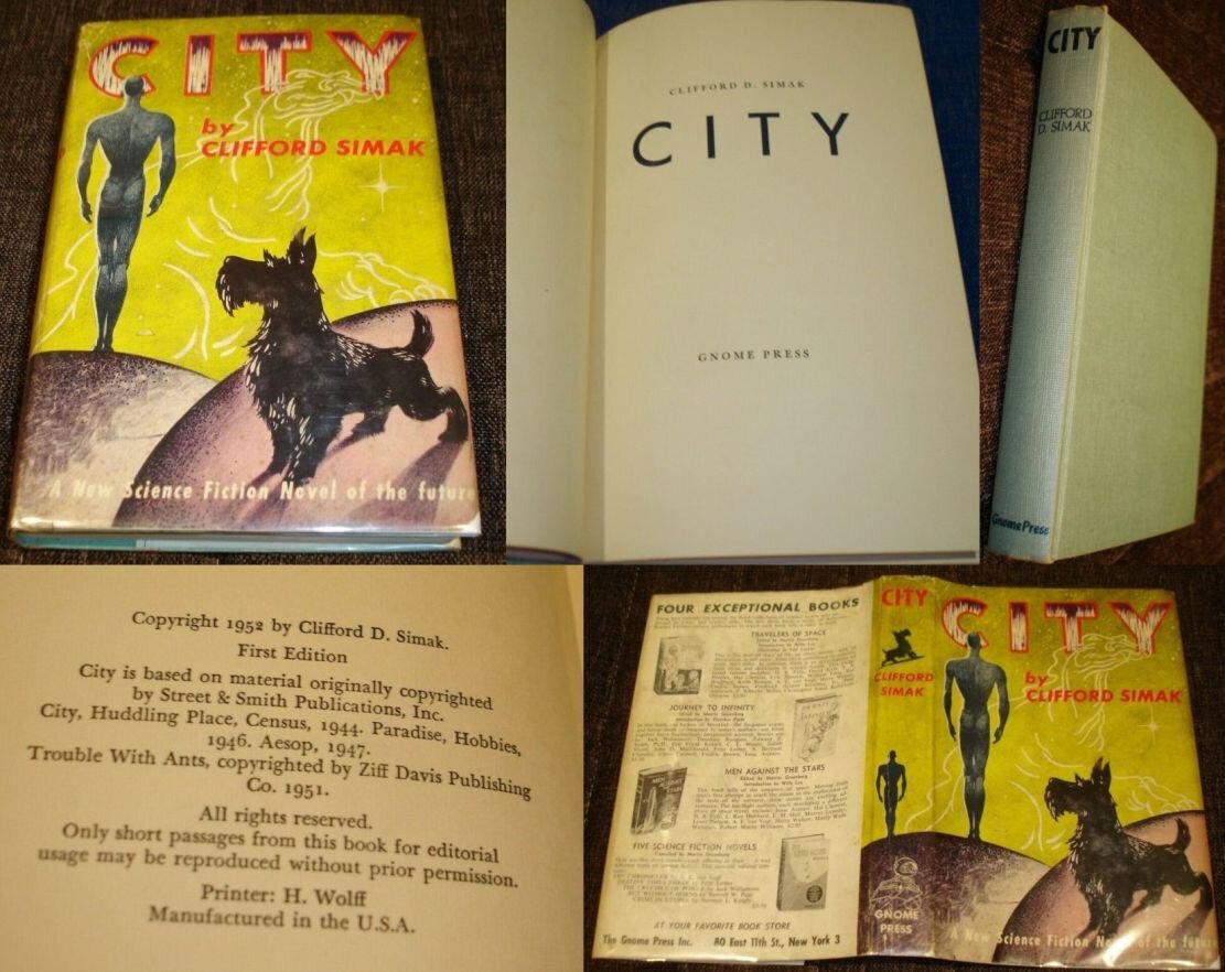 Первое книжное издание романа К. Саймака "Город", 1952 г.