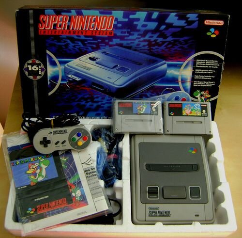 Это сама приставка Super Nintendo