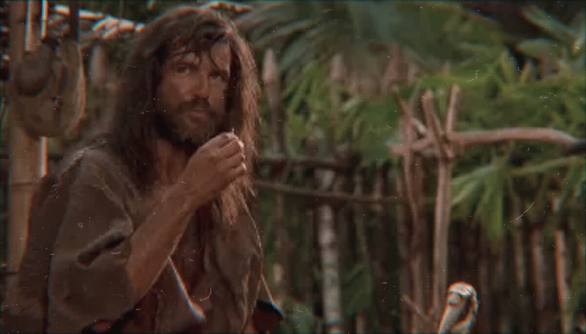 Кадр из фильма «Робинзон Крузо», 1996 г. 