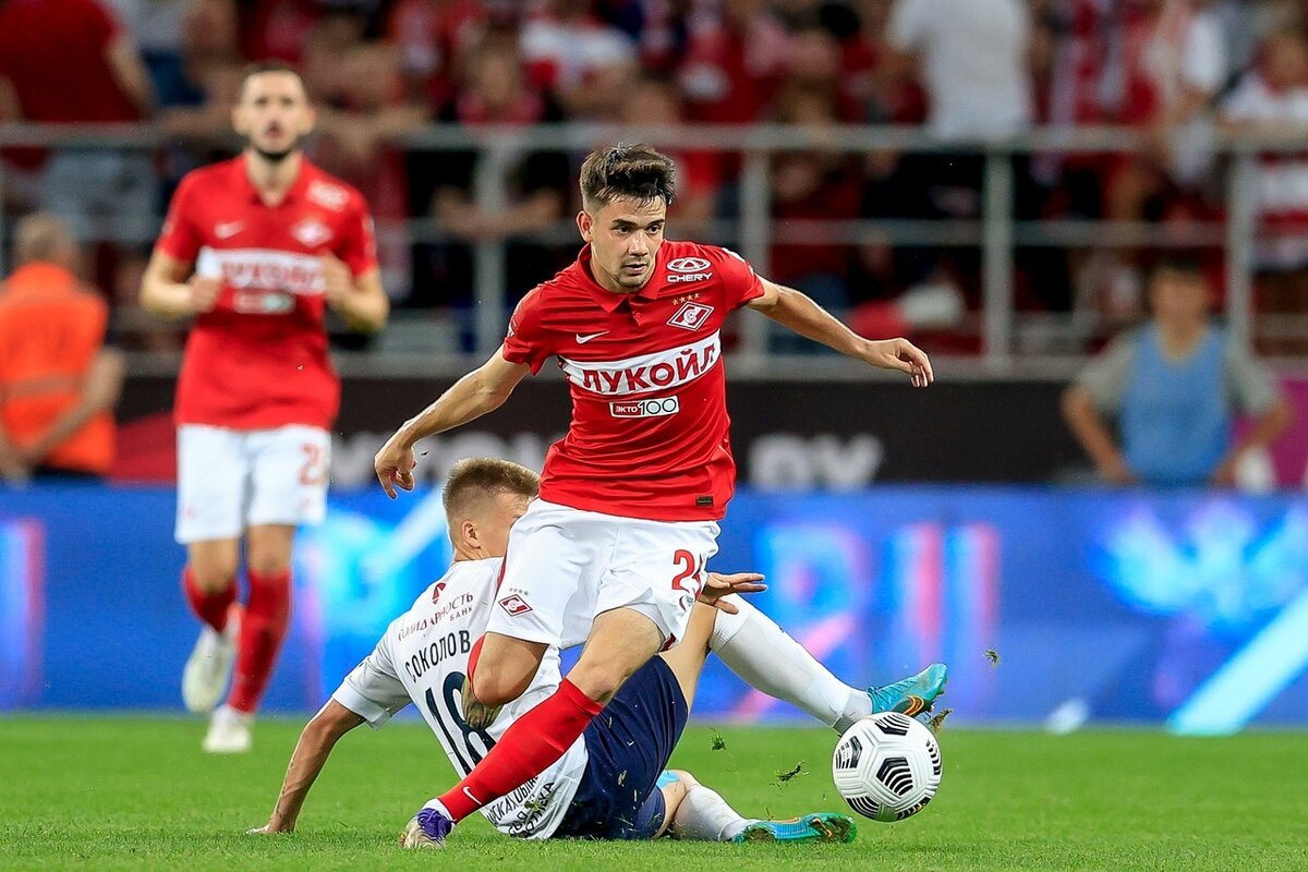 Даниил Пруцев сегодня сыграл полезно. Фото официального сайта ФК Спартак Москва.