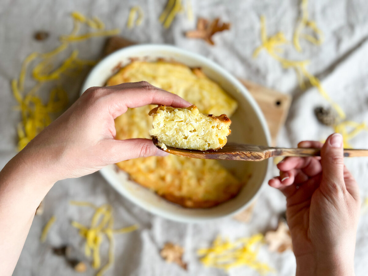 Творожная запеканка с лапшой