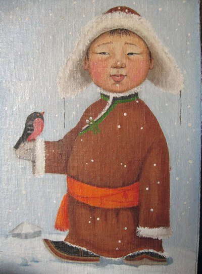 Не знаю, кто автор рисунка, но мне подсказали, что это Любовь Бертакова, художница из с. Оса Иркутской области. Я загуглила и согласилась. Очень похоже. 