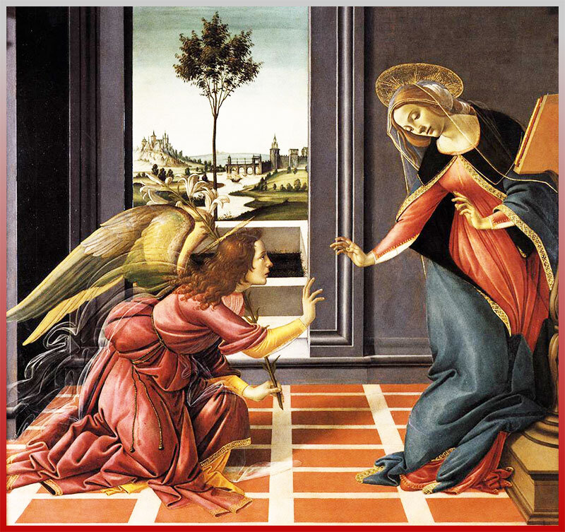 Благовещение Честелло - Сандро Боттичелли. 1489–1490