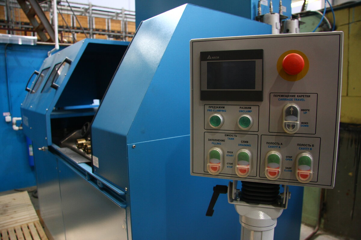 Испытательный стенд производства Пензенского конструкторско-технологического бюро арматуростроения