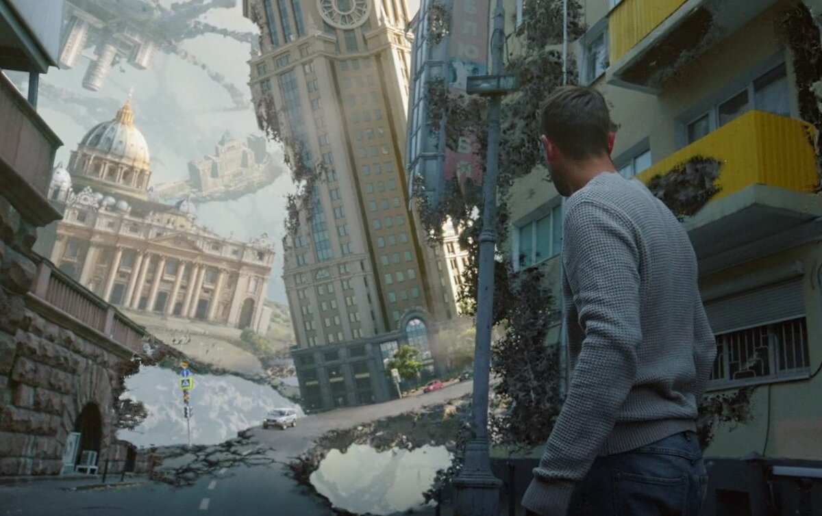 Вводная локация с парящими зданиями