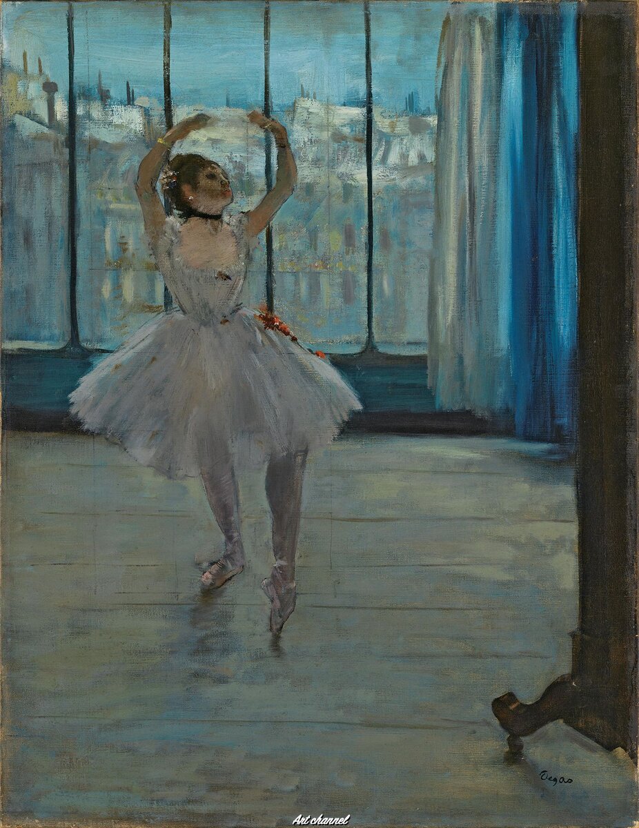 "Танцовщица у фотографа", 1875г. Эдгар Дега