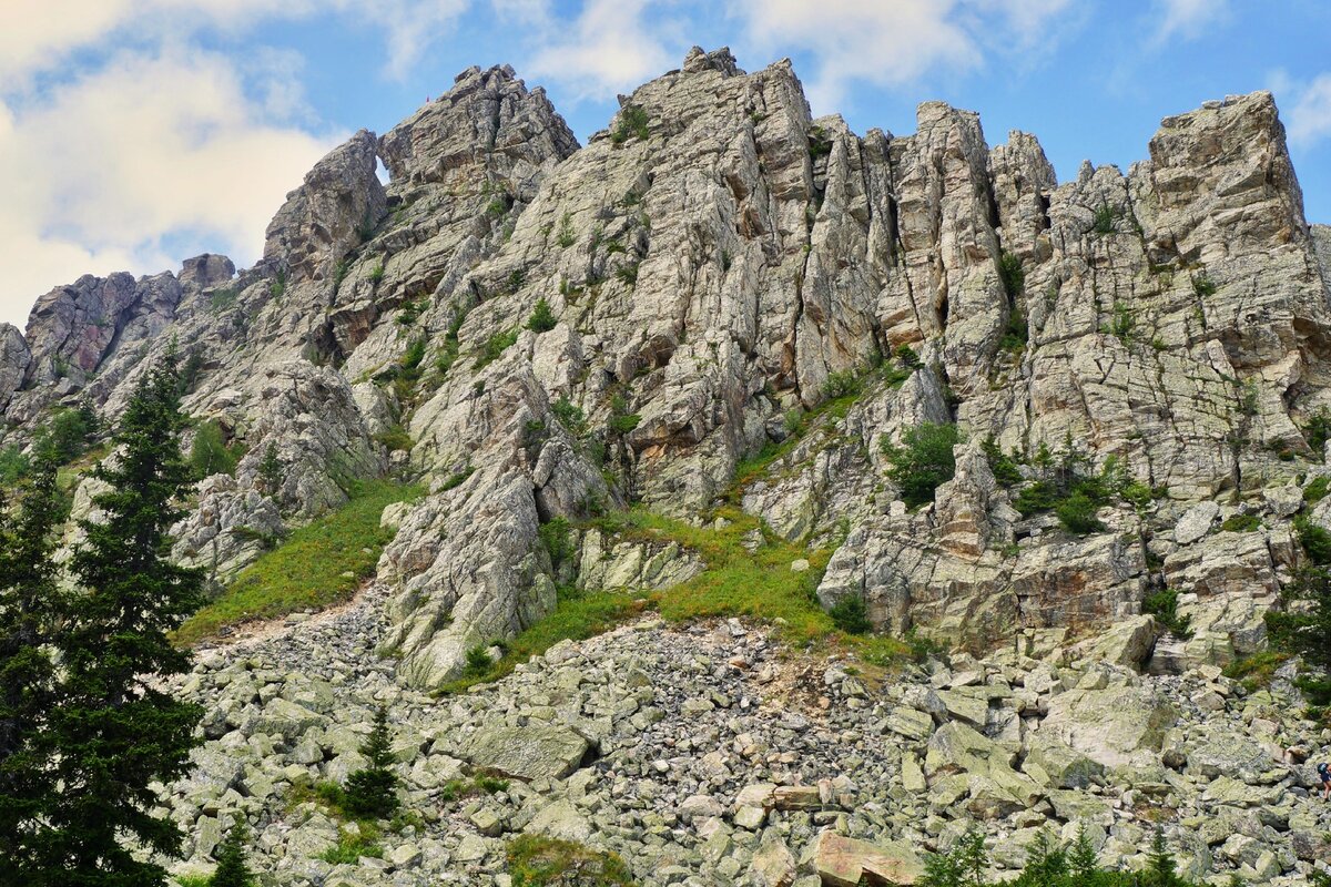 Сложная форма скального массива – результат непрерывных процессов выветривания